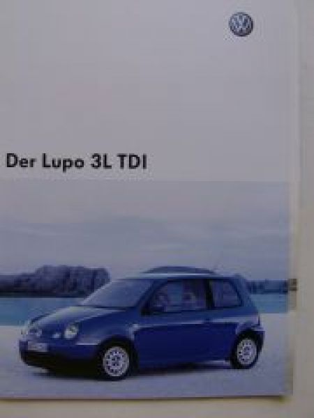 VW Lupo 3L TDI Prospekt  Mai 2004 6X1 6E1