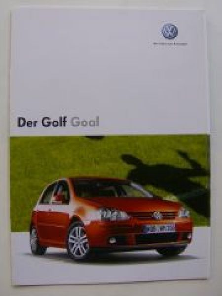 VW Golf5 Goal Sonderprospekt Mai 2006 Typ 1K1