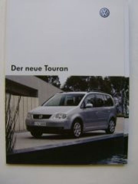 VW Touran Prospekt Januar 2003 1T1 Vorstellung