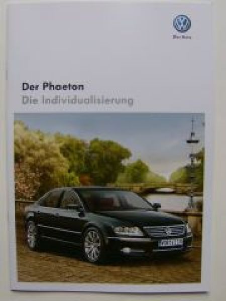 VW Phaeton Die Individualisierung Prospekt 3D3 3D7 Mai 2009