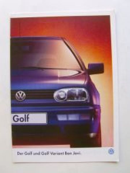 VW Golf3 + Variant Bon Jovi Prospekt 1H1 1H5 September 1996