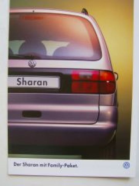 VW Sharan + Family Paket Typ 7M6 7M9 Prospekt Mai 1997