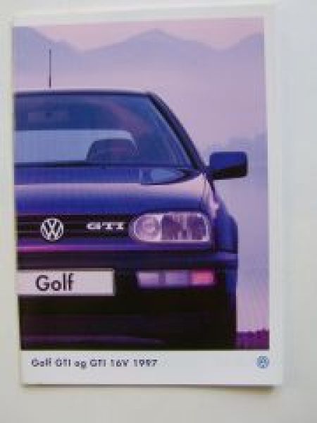 VW Golf3 1H1 GTI og GTI 16V 1997 Dänemark Prospekt NEU