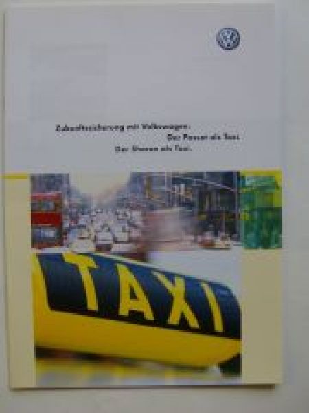 VW TAXI Passat und Sharan Prospekt September 2001 NEU