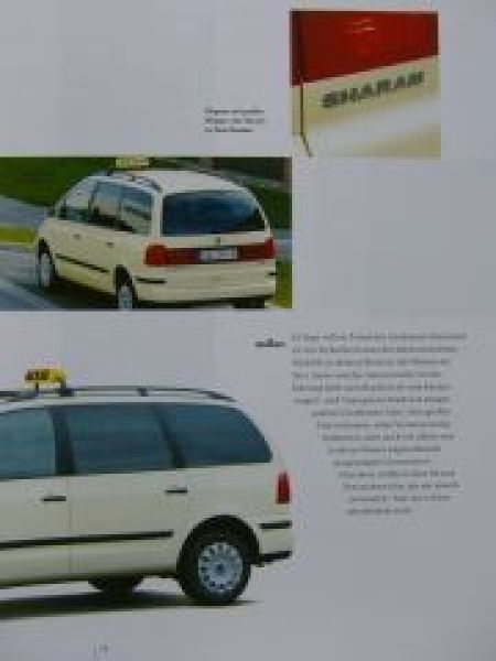 VW TAXI Passat und Sharan Prospekt September 2001 NEU