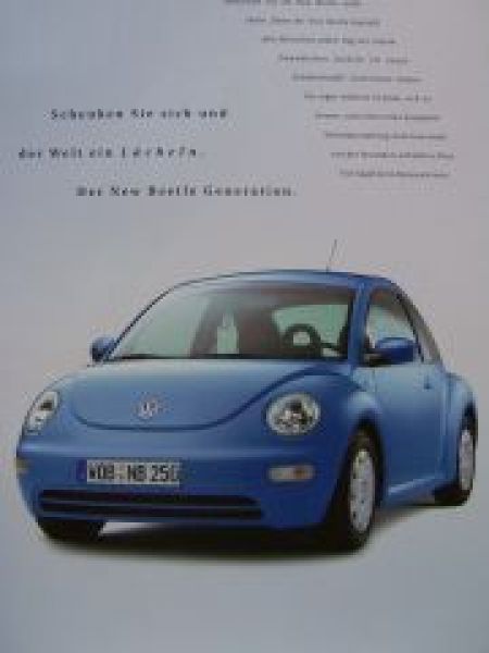 VW New Beetle Generation Prospekt 9C1 1C1 August 2001 NEU