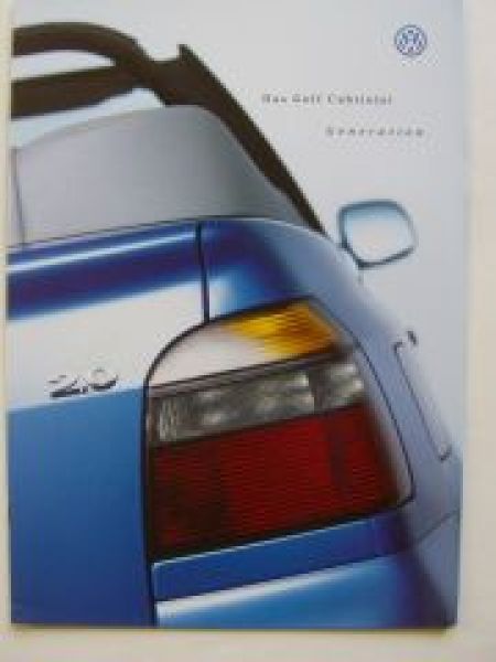 VW Golf4 Cabriolet Generation Prospekt Typ 1E7 September 1999