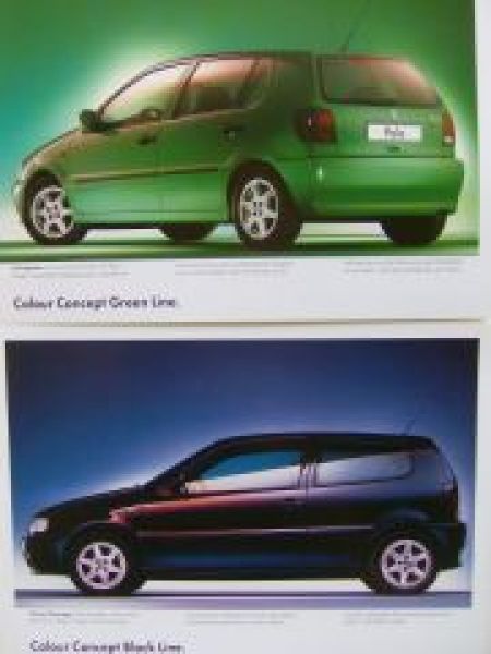 VW Polo Colour Concept Mappe Mai 1998 6N1