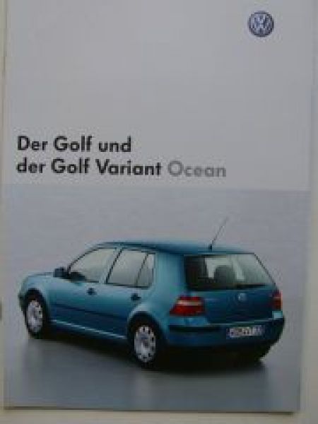 VW Golf4 und Variant Ocean Prospekt 1J1 1J5 Mai 2003 NEU