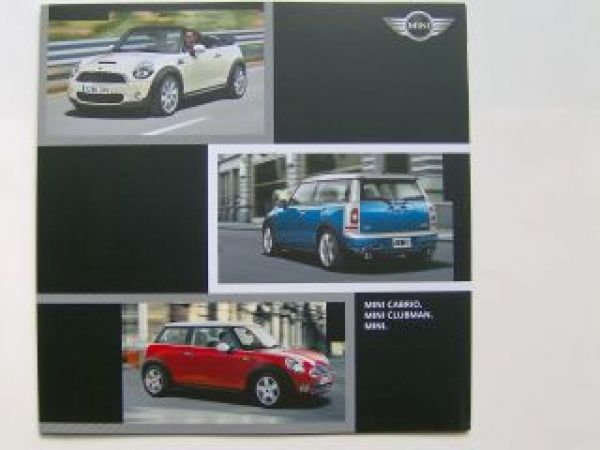 BMW Mini. Cabrio. Clubman. Prospekt September 2009 NEU
