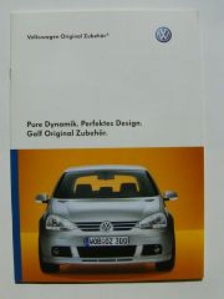 VW Golf5 1K1 Original Zubehör Prospekt  September 2003 NEU