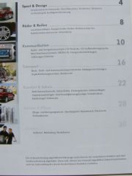 VW Tiguan Original Zubehör Prospekt Dezember 2008 Typ 5N