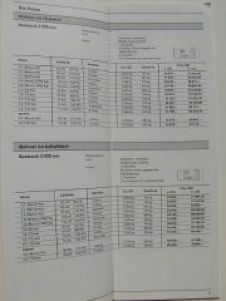 VW Preisliste Multivan T4 Allstar Classic April 1998 NEU