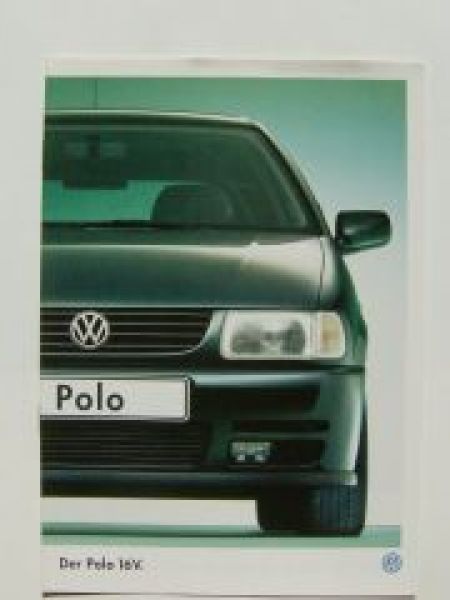 VW Polo 16V Prospekt Typ 6N1 Prospekt Oktober 1996