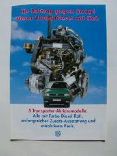 VW Transporter-Aktionsmodelle Prospekt T4 Turbo Diesel