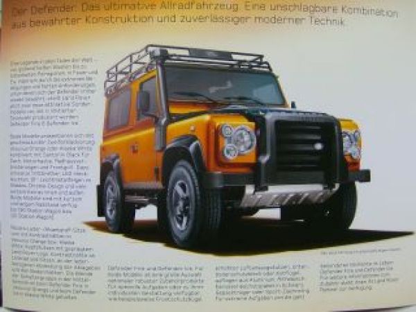 Land Rover Defender Fire & Ice Limited Edition Prospekt 2009