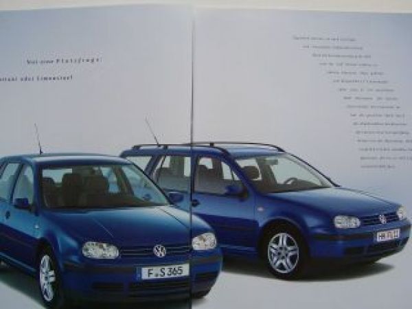 VW Golf4 und Variant Edition Prospekt März 2001 1J1 1J5