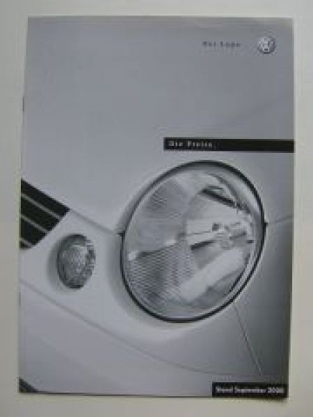 VW Preisliste Lupo Österreich 6X1 6E1 September 2000