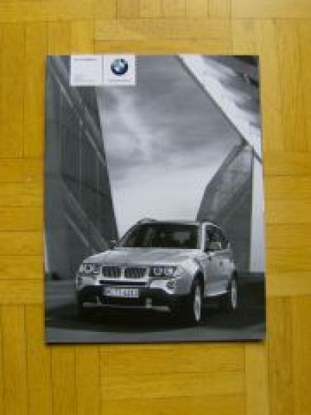 BMW Preisliste X3 E83 2.0i-3.0si 2.0d-3.0sd+Zubehör 2007