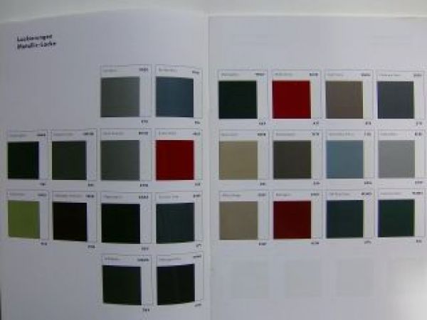 VW Lacke, Sitzbezüge & Dekore Modelljahr 2008 Prospekt intern