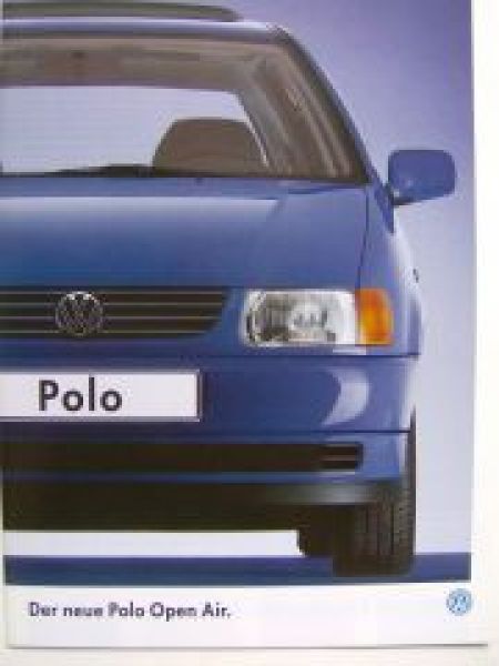 VW Polo Open Air 6N1 Prospekt Januar 1996 NEU