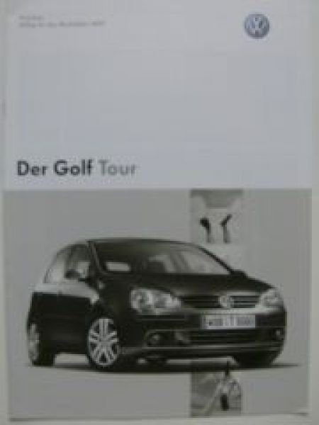 VW Preisliste Golf5 Tour 1K1 Oktober 2006 NEU
