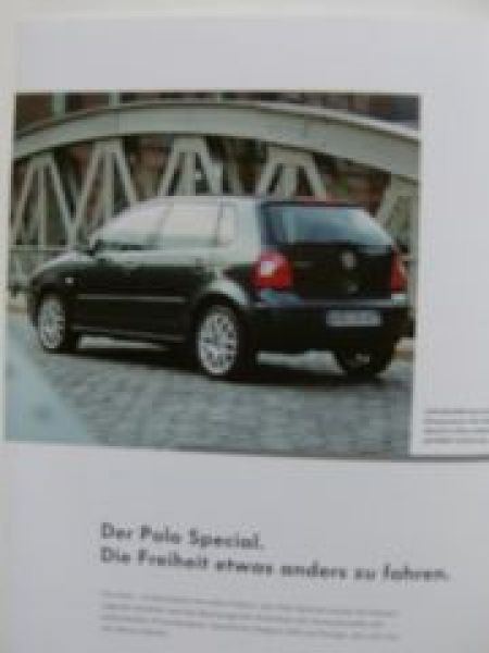 VW Polo Special Prospekt Januar 2004 9N1 NEU