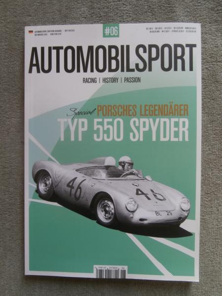 Automobilsport Nr.6 4/2015 Porsche Typ 550 Spyder,GP Phoenix 1990,Manfred Winkelhock,