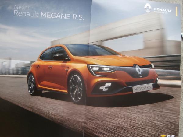 Renault Megane R.S. Prospekt Poster September 2017 NEU