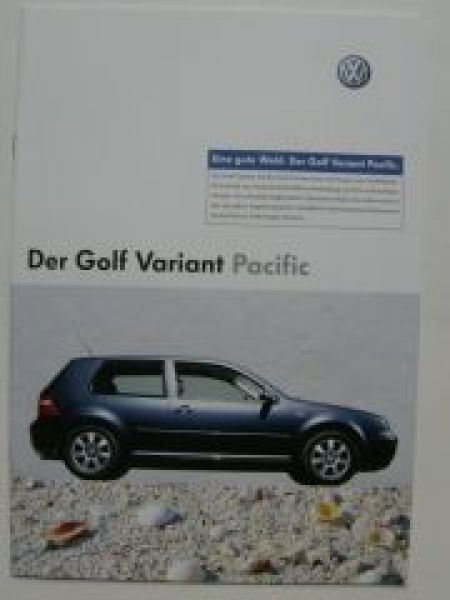 VW Golf4 Variant Pacific Prospekt Oktober 2003 1J5