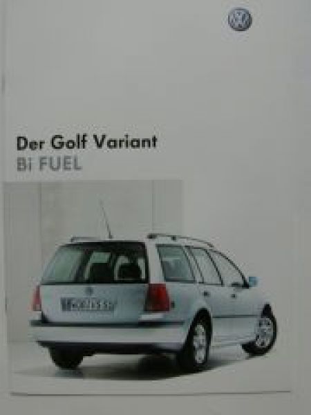 VW Golf4 Variant Bi FUEL Prospekt November 2002 1J5
