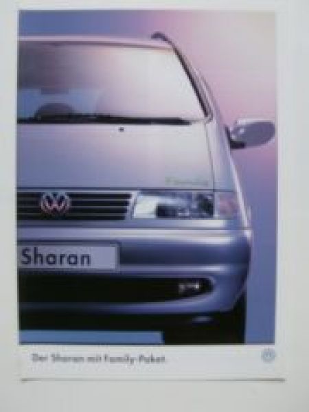 VW Sharan 7M8 Family-Paket Prospekt Januar 1998
