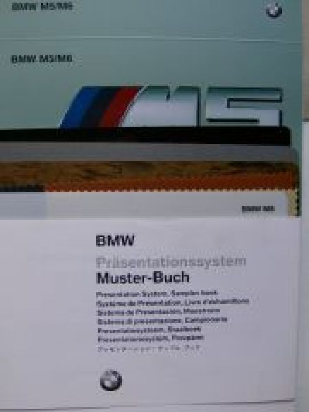 BMW M5 E60 M6 E63 Musterbox Farben/Polster intern NEU