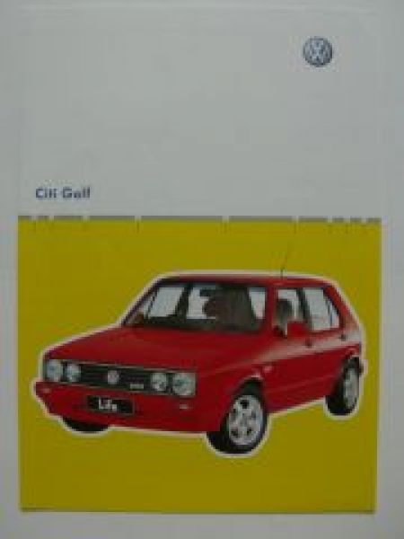 VW Citi Golf Life Prospekt Oktober 2000 Südafrika Rarität