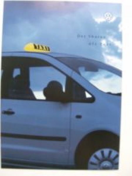 VW Sharan als Taxi Prospekt 7M8 Oktober 1998 NEU