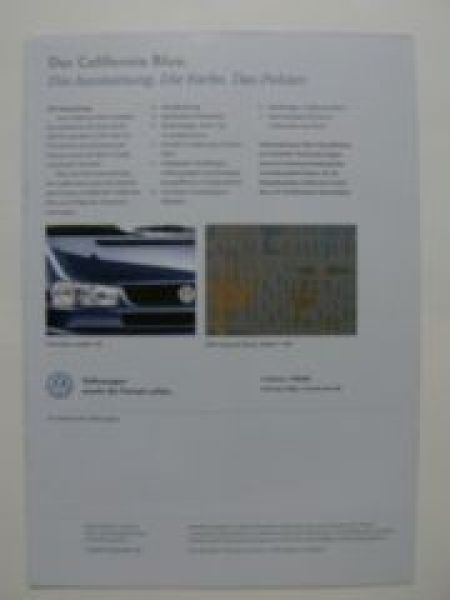 VW California Bue T4 Prospekt September 1998 NEU