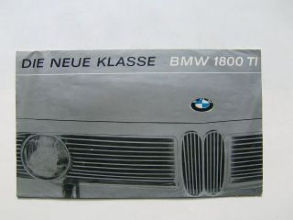 BMW Neue Klasse 1800 TI Prospekt 1964 Rarität