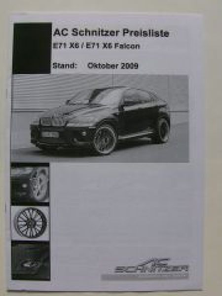 AC Schnitzer S5 S6 BMW X6 E71 +Falcon Prospekt +Preise