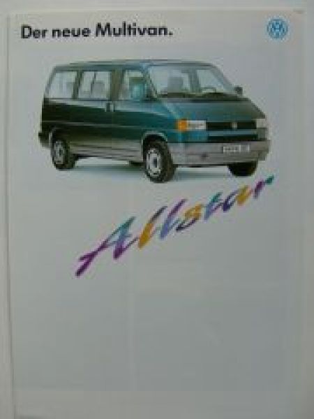 VW T4 Multivan Allstar Prospekt September 1992 NEU