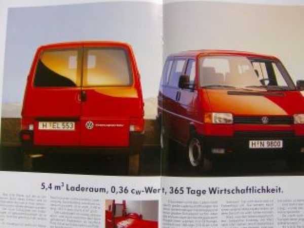 VW Generationswechsel. Prospekt Neue T4 September 1990