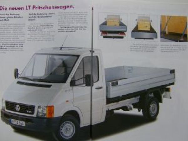 VW LT Pritschenwagen Doppelkabine Prospekt Mai 1996 NEU