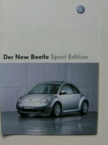 VW New Beetle Sport Edition Prospekt 9C1 1C1 Juni 2004 NEU