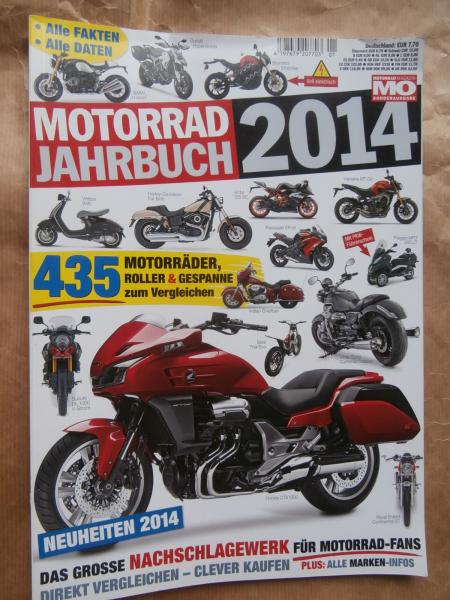 MO Motorrad Jahrbuch 2014 435 Motorräder, Roller und Gespanne zum Vergleichen