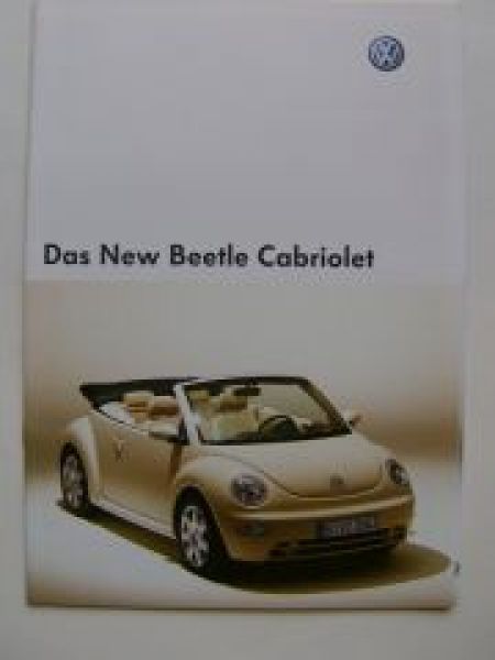 VW New Beetle Cabriolet Prospekt September 2002 1Y7