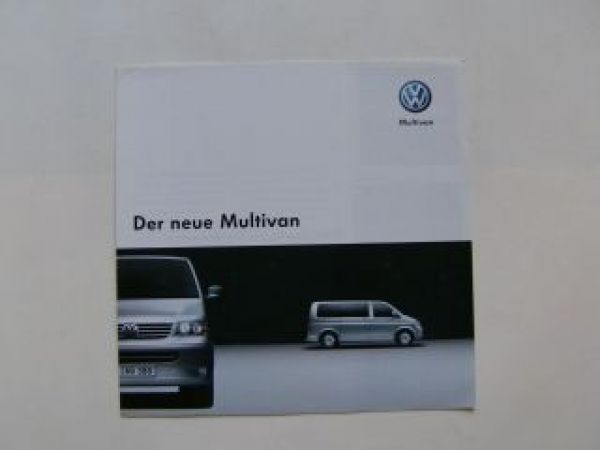 VW Multivan T5 7HM 7HF Vorabprospekt Oktober 2003