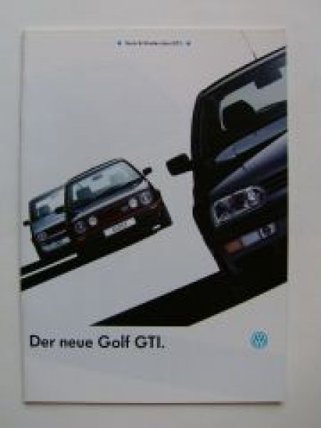 VW Golf3 GTI Prospekt 1H1 September 1991 Vorstellung