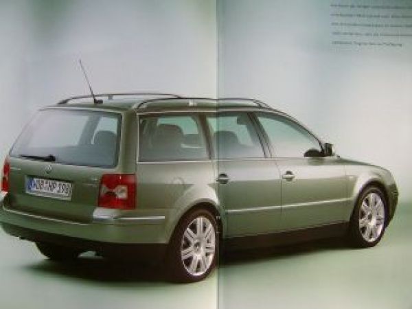 VW Passat & Variant Executive Prospekt Oktober 2001 3B3 3B6