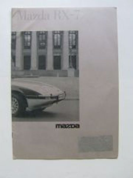 Mazda RX-7 Prospekt +Preisliste Januar 1985 Rarität