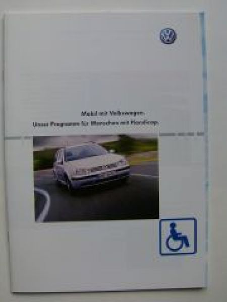 VW Mobil Menschen mit Handicap Prospekt März 2002