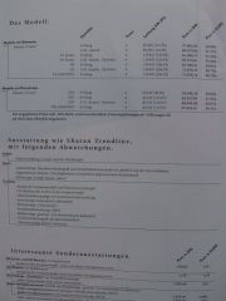 VW Preisliste Sharan Cruise 7M8 Juni 2001